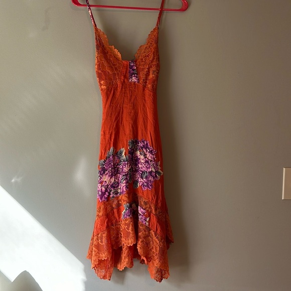 Free People Table for 2 Trapeze slip dress S - Picture 2 of 10